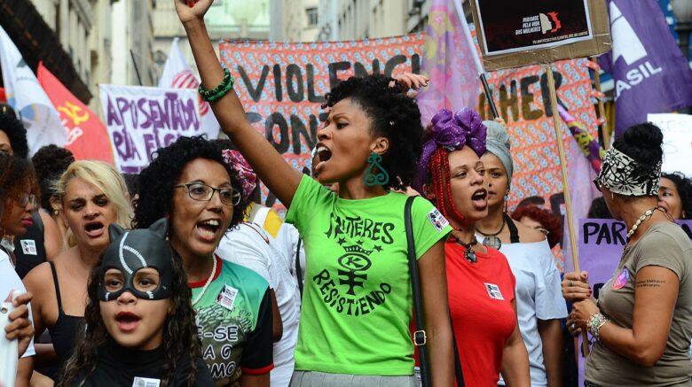Protesto de mulheres no Brasil